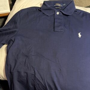 Polo by Ralph Lauren Men’s Dark Navy Short-Sleeve Polo with White Pony